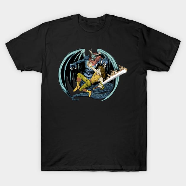 Knight Vs. Dragon T-Shirt by FoxStorytelling